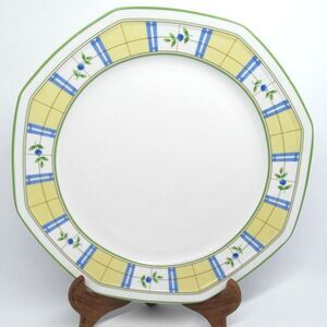 Studio Nova Gingham Blue 12" Round Chop Plate Platter